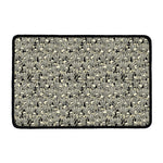 Scary Skeleton Pattern Print Kitchen Mat