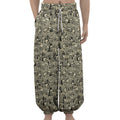 Scary Skeleton Pattern Print Lantern Pants
