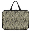 Scary Skeleton Pattern Print Laptop Sleeve With Handle
