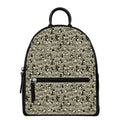 Scary Skeleton Pattern Print Leather Backpack