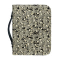 Scary Skeleton Pattern Print Leather Bible Cover