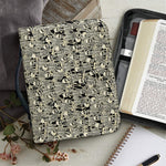 Scary Skeleton Pattern Print Leather Bible Cover