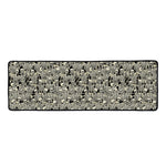 Scary Skeleton Pattern Print Long Kitchen Mat