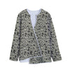 Scary Skeleton Pattern Print Long Sleeve Short Coat