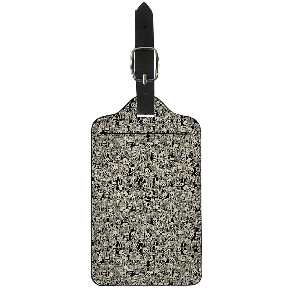Scary Skeleton Pattern Print Luggage Tag