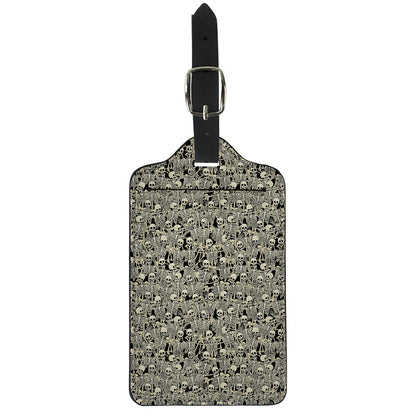 Scary Skeleton Pattern Print Luggage Tag
