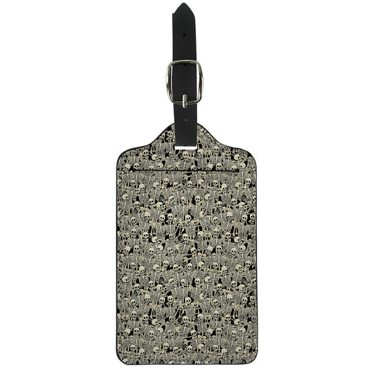 Scary Skeleton Pattern Print Luggage Tag