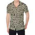 Scary Skeleton Pattern Print Men's Shirt