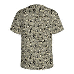 Scary Skeleton Pattern Print Men's Sports T-Shirt