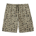 Scary Skeleton Pattern Print Men's Swim Trunks