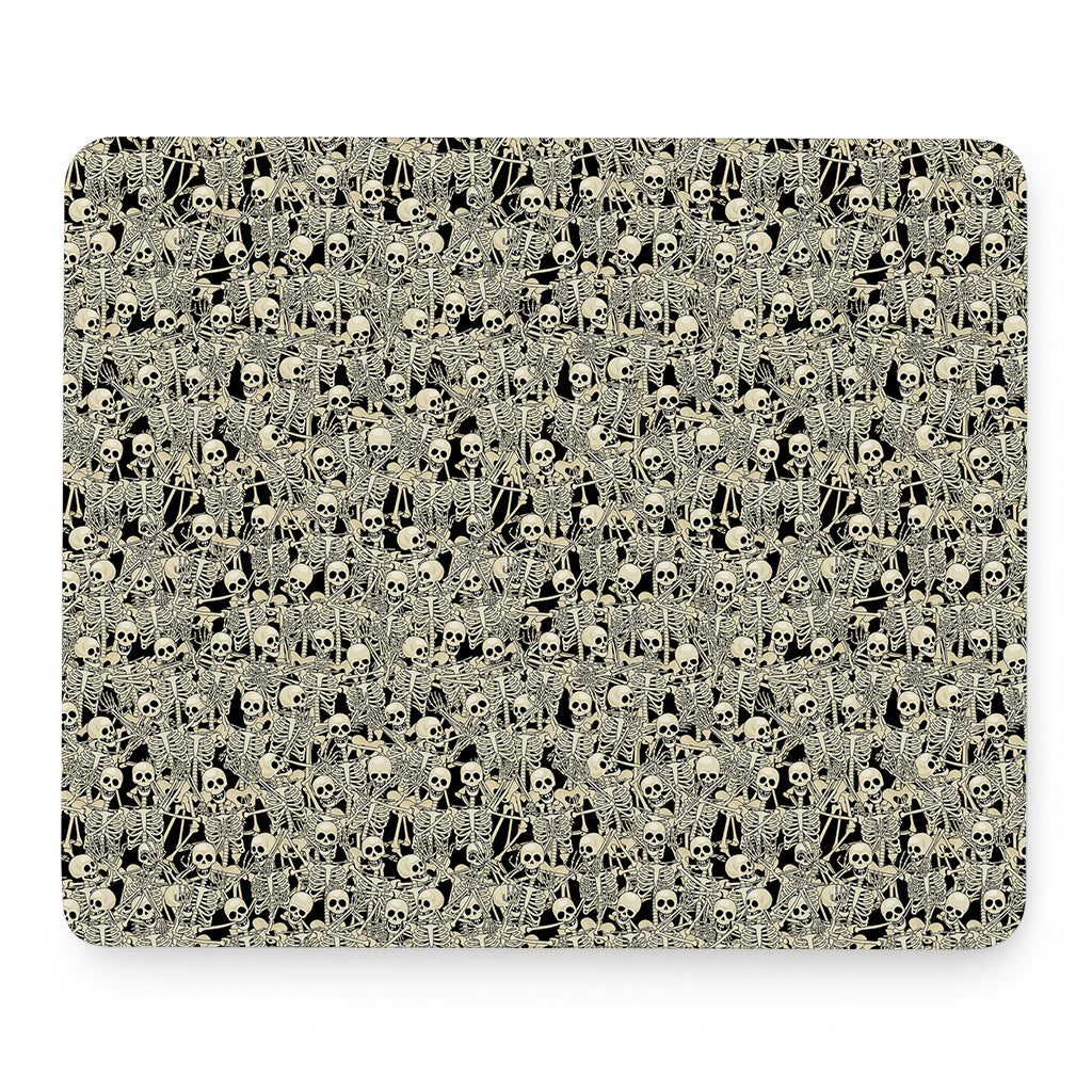 Scary Skeleton Pattern Print Mouse Pad