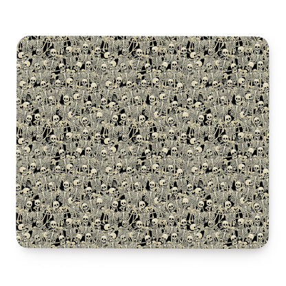 Scary Skeleton Pattern Print Mouse Pad