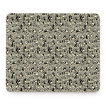 Scary Skeleton Pattern Print Mouse Pad