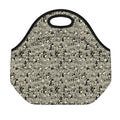 Scary Skeleton Pattern Print Neoprene Lunch Bag