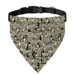 Scary Skeleton Pattern Print Over The Collar Dog Bandana
