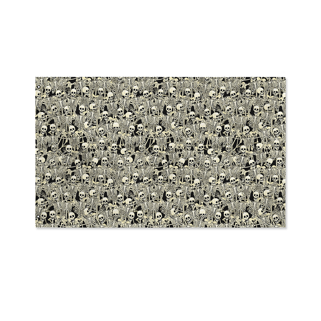 Scary Skeleton Pattern Print Polyester Flag