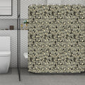 Scary Skeleton Pattern Print Polyester Shower Curtain