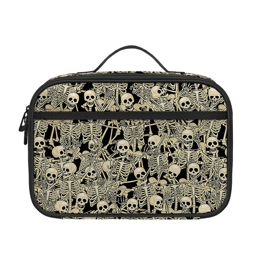 Scary Skeleton Pattern Print Portable Lunch Bag
