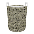 Scary Skeleton Pattern Print Round Laundry Basket
