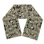Scary Skeleton Pattern Print Scarf