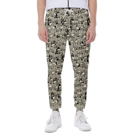 Scary Skeleton Pattern Print Scuba Joggers