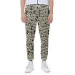 Scary Skeleton Pattern Print Scuba Joggers