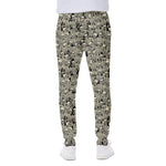 Scary Skeleton Pattern Print Scuba Joggers