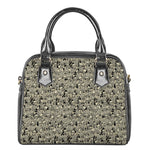 Scary Skeleton Pattern Print Shoulder Handbag