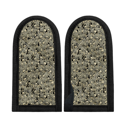 Scary Skeleton Pattern Print Skillet Handle Cover