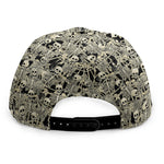 Scary Skeleton Pattern Print Snapback Cap