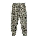 Scary Skeleton Pattern Print Sweatpants