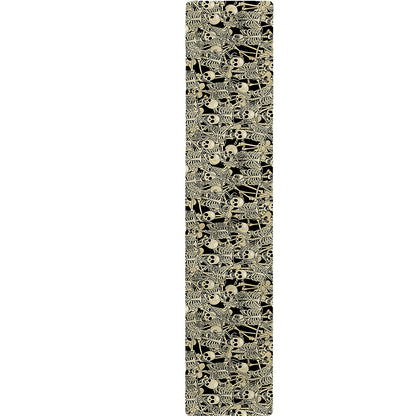 Scary Skeleton Pattern Print Table Runner