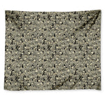 Scary Skeleton Pattern Print Tapestry