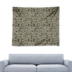 Scary Skeleton Pattern Print Tapestry
