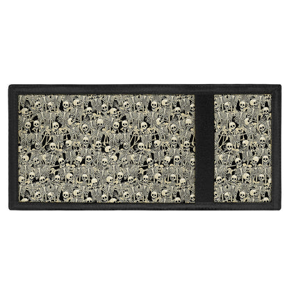 Scary Skeleton Pattern Print Trifold Wallet