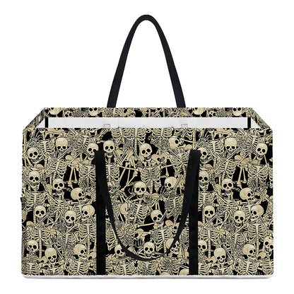 Scary Skeleton Pattern Print Utility Tote Bag