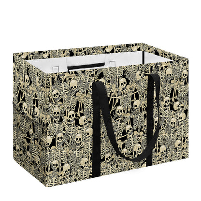 Scary Skeleton Pattern Print Utility Tote Bag