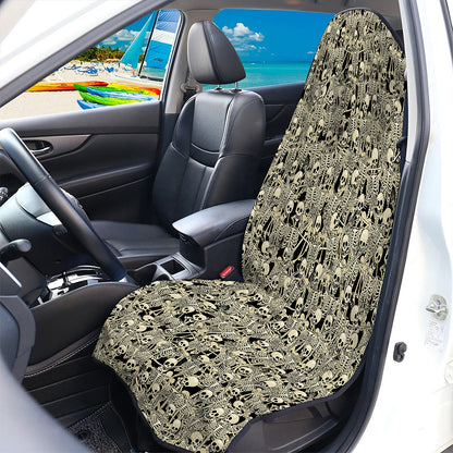 Scary Skeleton Pattern Print Waterproof Car Seat Cover