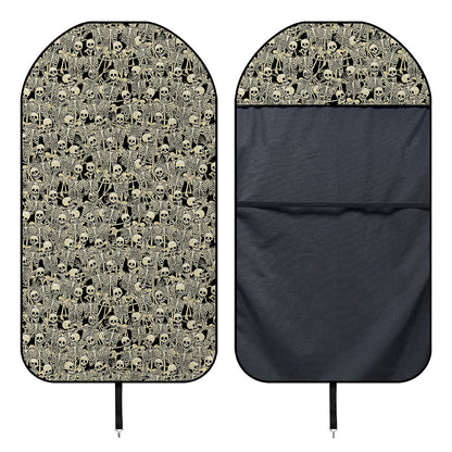 Scary Skeleton Pattern Print Waterproof Car Seat Cover