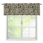 Scary Skeleton Pattern Print Window Valance