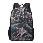 Scary Zombie Hands Print 17 Inch Backpack