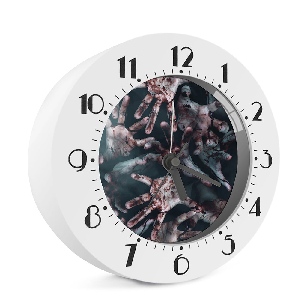 Scary Zombie Hands Print Alarm Clock