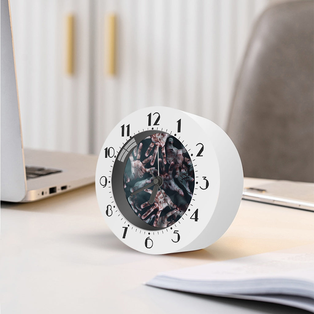 Scary Zombie Hands Print Alarm Clock