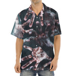 Scary Zombie Hands Print Aloha Shirt