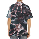 Scary Zombie Hands Print Aloha Shirt