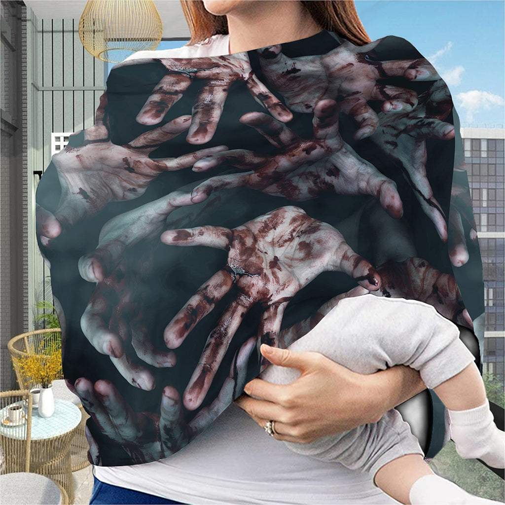 Scary Zombie Hands Print Baby Seat Cover
