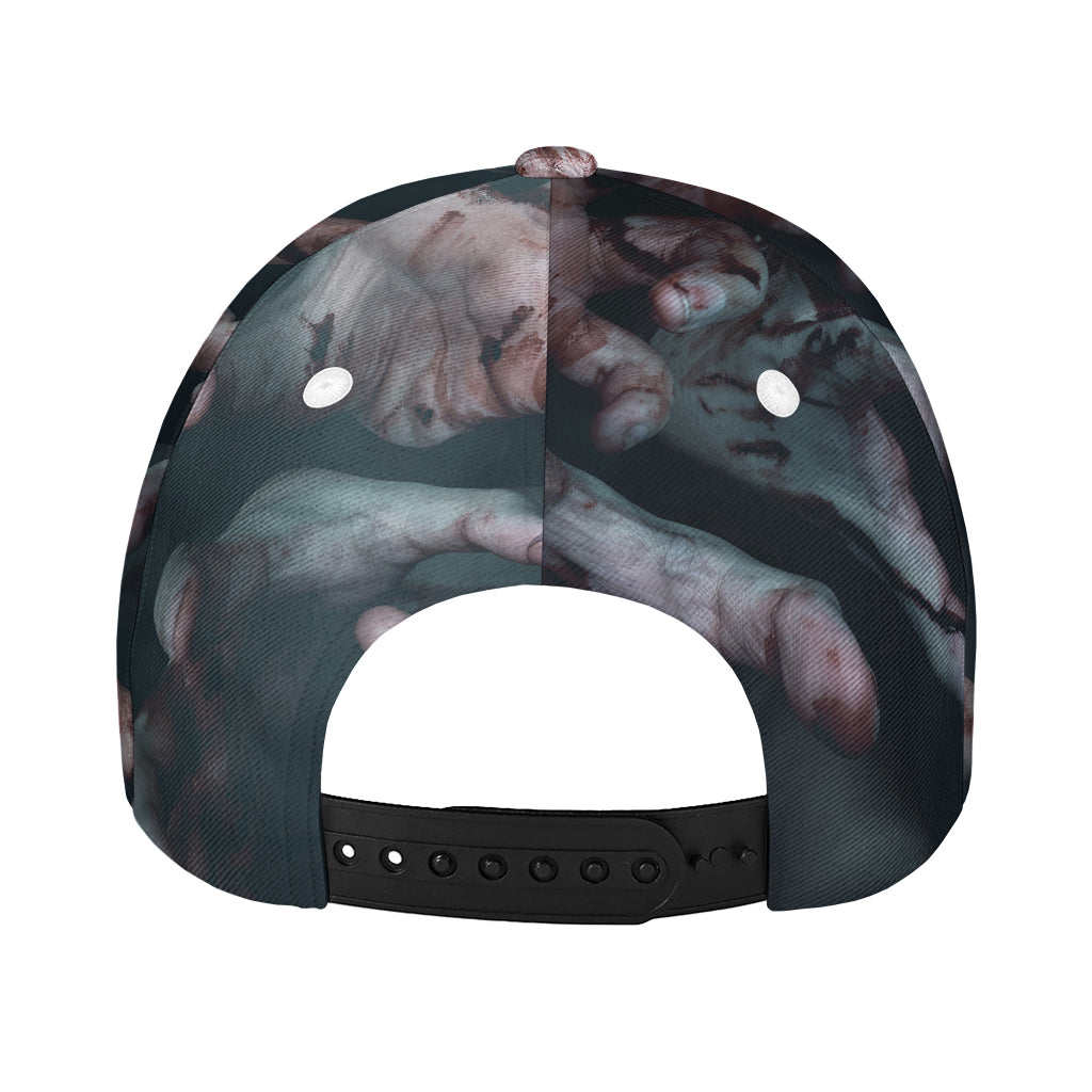 Scary Zombie Hands Print Baseball Cap