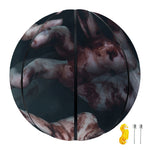 Scary Zombie Hands Print Basketball