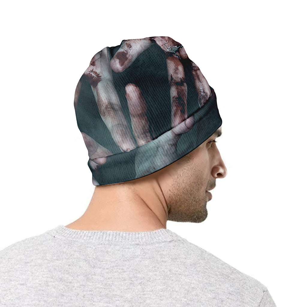 Scary Zombie Hands Print Beanie