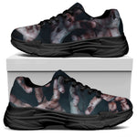 Scary Zombie Hands Print Black Chunky Shoes